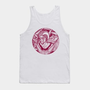 Burgundy Wise Afro King Tank Top